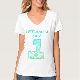 Uitstekende Aangepaste Eenvoudige Moderne Vrouw V- T-shirt