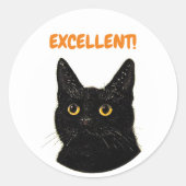 Uitstekende aanmoediging voor kattendocenten ronde sticker (Voorkant)