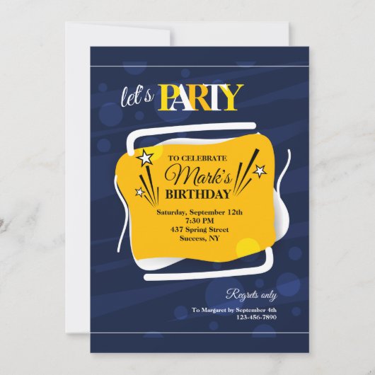 Uitstekende abstracte uitnodiging (Voorkant)