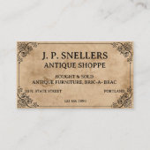 Uitstekende Antiek dealer Visitekaartje (Voorkant)
