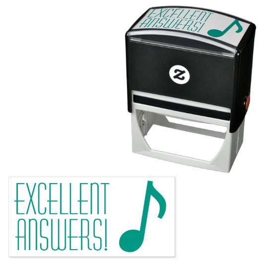 "UITSTEKENDE ANTWOORDEN!" Leraar Rubber Stamp Zelfinktende Stempel (In situ)