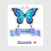 Uitstekende Aqua vlinder ontwerp uw eigen Sticker (Vel)