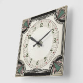 Uitstekende Art Deco Clock Vierkante Klok (Hoek)