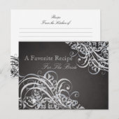Uitstekende Barokke B & W Vrijgezellenfeest Recept Briefkaart (Voorkant / Achterkant)