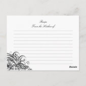 Uitstekende Barokke B & W Vrijgezellenfeest Recept Briefkaart (Achterkant)