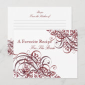 Uitstekende Barokke Rode Vrijgezellenfeest Recept  Briefkaart (Voorkant / Achterkant)