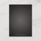 Uitstekende Barokke Zwart & Zilveren Scroll Plaats Plaatskaartje (Achterkant)