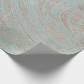 Uitstekende blauwe en kopermarmerkleur cadeaupapier (Hoek)