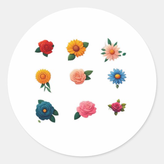 Uitstekende Bloem Sticker Collectie (Voorkant)
