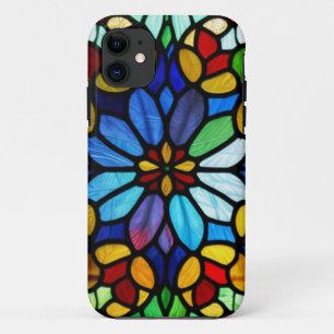 Uitstekende bloemenelegantie Glas in lood Case-Mate iPhone Case