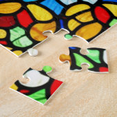 Uitstekende bloemenelegantie Glas in lood Legpuzzel (Zijkant)