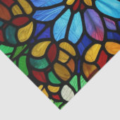 Uitstekende bloemenelegantie Glas in lood Tissuepapier (Detail)