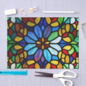 Uitstekende bloemenelegantie Glas in lood Tissuepapier (Craft)