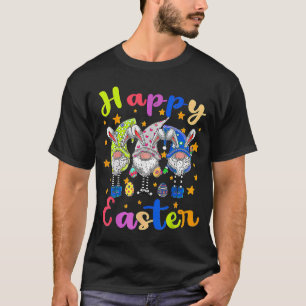 Uitstekende bunny Gnome Hug Paaseieren Happy Paast T-shirt