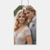 Uitstekende chique minimalistische gouden bruiloft cadeaulabel (Achterkant)