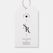 Uitstekende chique minimalistische zwart-witte Ini Cadeaulabel (Voorkant)