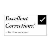 "Uitstekende correcties!" + aangepaste naam van de Rubberstempel (Afrduk)