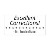 "Uitstekende correcties!" Educator Rubber Stamp Rubberstempel (Afrduk)