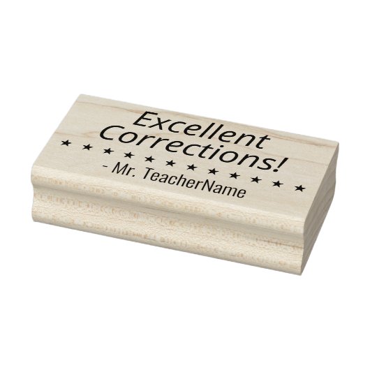 "Uitstekende correcties!" Educator Rubber Stamp Rubberstempel (Stempel)