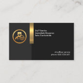 Uitstekende Creative Black Gold Stripe Taxi-driver Visitekaartje (Achterkant)