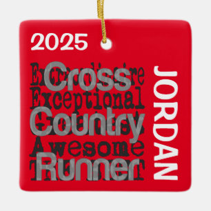 Uitstekende Cross Country Hardloper Aangepast Keramisch Ornament