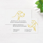 Uitstekende daanpure tekening visitekaartje (Bureau)