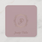 Uitstekende Design kalligrafie Script Naam Modern Vierkante Visitekaartje (Voorkant)