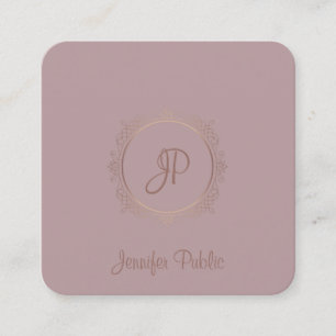 Uitstekende Design kalligrafie Script Naam Modern Vierkante Visitekaartje