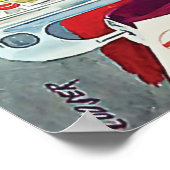 Uitstekende dienstverlening in het vliegtuig poster (Hoek)