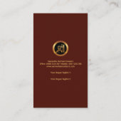 Uitstekende, eenvoudige Faux Gold Fork Spoon Knife Visitekaartje (Achterkant)