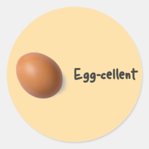 Uitstekende eiceleieren ronde sticker