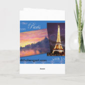 Uitstekende Eiffeltoren kerstgroet Feestdagen Kaart (Achterkant)
