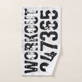 Uitstekende en gekraste tekst Werkout 247365 bijte Bad Handdoek (Handdoek)