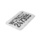 Uitstekende en gekraste tekst Werkout 247365 bijte Badmat (Gekanteld)