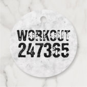 Uitstekende en gekraste tekst Werkout 247365 bijte Bedankjes Labels (Achterkant)