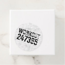 Uitstekende en gekraste tekst Werkout 247365 bijte Bedankjes Labels