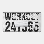 Uitstekende en gekraste tekst Werkout 247365 bijte Bureaumat (Keyboard & Muis)