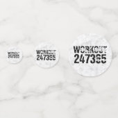 Uitstekende en gekraste tekst Werkout 247365 bijte Confetti (Achterkanten)