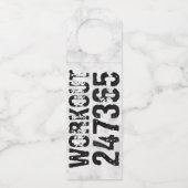 Uitstekende en gekraste tekst Werkout 247365 bijte Flessenhanger (Voorkant)