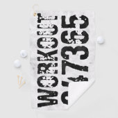 Uitstekende en gekraste tekst Werkout 247365 bijte Golfhanddoek (Insitu)