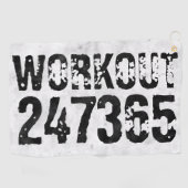 Uitstekende en gekraste tekst Werkout 247365 bijte Golfhanddoek (Horizontaal)