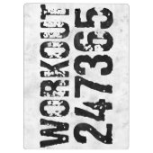 Uitstekende en gekraste tekst Werkout 247365 bijte Klembord (Achterkant)