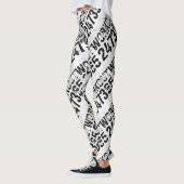 Uitstekende en gekraste tekst Werkout 247365 bijte Leggings (Links)