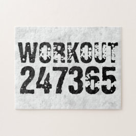 Uitstekende en gekraste tekst Werkout 247365 bijte Legpuzzel