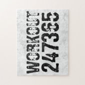 Uitstekende en gekraste tekst Werkout 247365 bijte Legpuzzel (Verticaal)