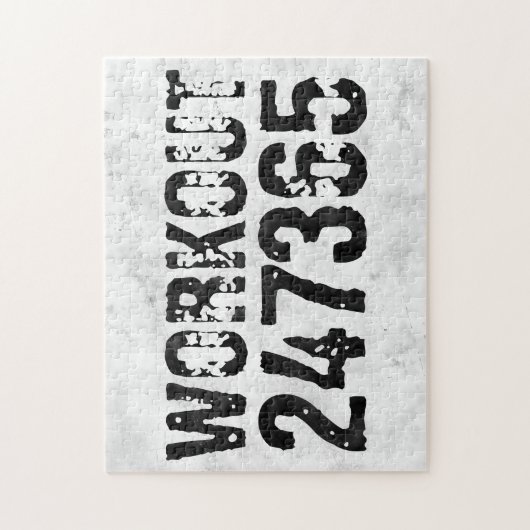 Uitstekende en gekraste tekst Werkout 247365 bijte Legpuzzel (Verticaal)