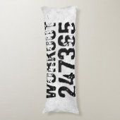 Uitstekende en gekraste tekst Werkout 247365 bijte Lichaamskussen (Voorkant Verticaal)