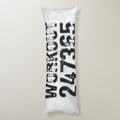 Uitstekende en gekraste tekst Werkout 247365 bijte Lichaamskussen (Achterkant (Verticaal))