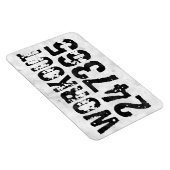 Uitstekende en gekraste tekst Werkout 247365 bijte Magneet (Rechterzijde)