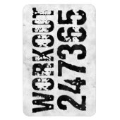 Uitstekende en gekraste tekst Werkout 247365 bijte Magneet (Verticaal)